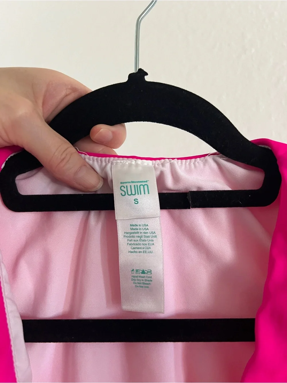 Swim Solutions Hot Pink V-Neck One-Piece with Buckle Waist - Picture 5 of 5